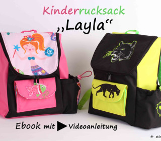 E-Book -  Kinderrucksack Layla mit Videoanleitung - sticKUHlinchen